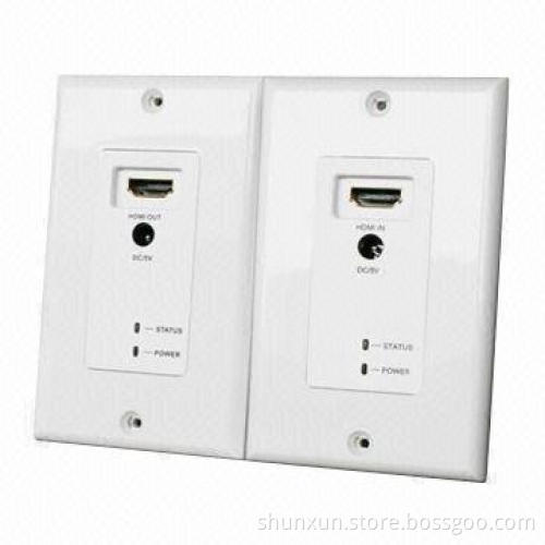 HDMI Wall Plate Extender, 30m Over Cat5e Cable